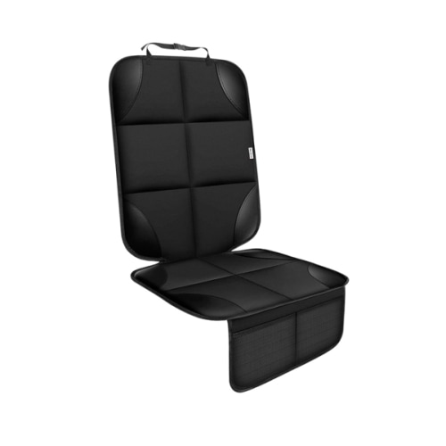 Meolsaek Car Seat Protector for Child Car Seat, Durable 600D Fabric Waterproof Car Seat Cover with Thick Pad Non-Slip Backing (No Imprints) (1 pc -Black)