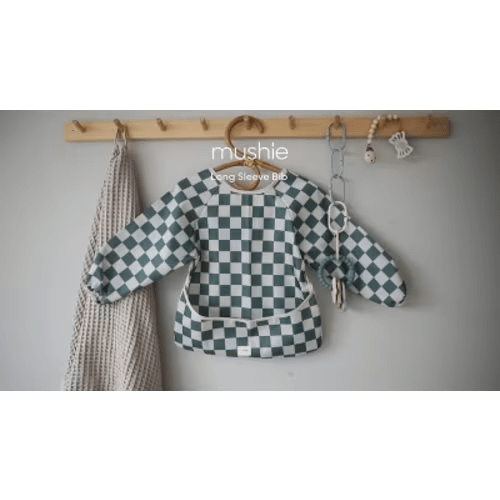 Long Sleeve Bib Olive Check One Size
