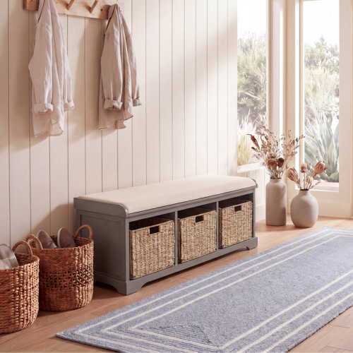 Beachcrest Home™ Painswick Cubby Storage Bench & Reviews | Wayfair
