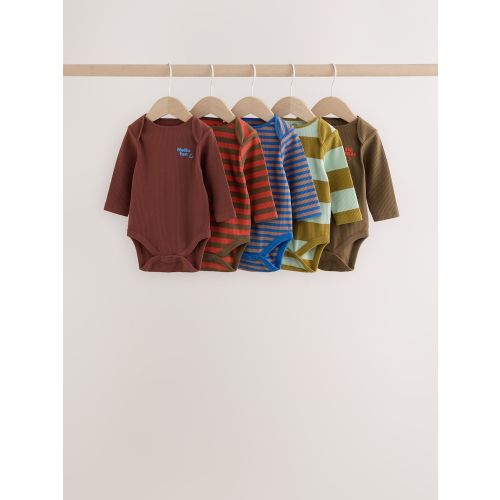 Buy Multi Stripe Long Sleeve Bodysuits 5 Pack from Next USA