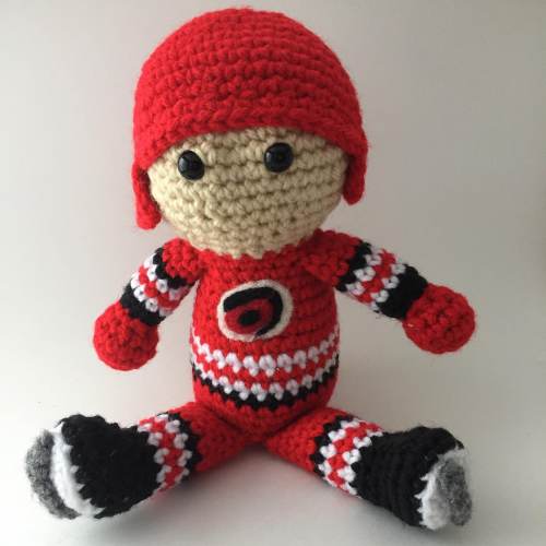 Carolina Hurricanes NHL Crochet Hockey Doll