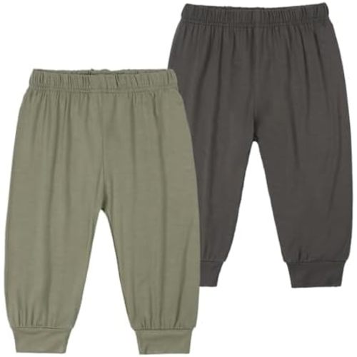 2 Pack Baby Bamboo Viscose T-shirts & Pants Toddler Boys Girls Summer Short Sleeve Crew Neck Tees Trousers