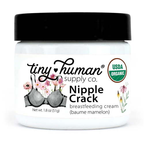 Organic Nipple Cream, Nipple Crack, Lanolin-Free Breastfeeding Nipple Balm, Tiny Human Supply Co