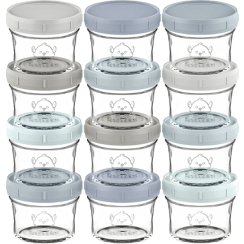 12-Pack Prep Jars Baby Food Storage Glass Containers