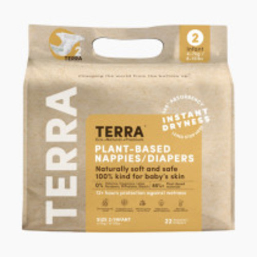 Terra Premium Plant-Based Diapers - Size 2 (176 Ct)