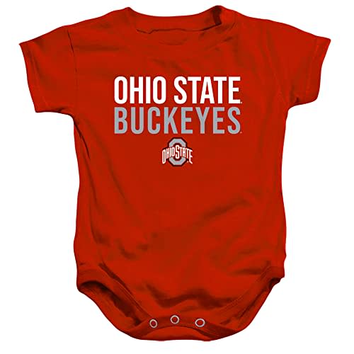 The Ohio State University Official Stacked Unisex Infant Snap Suit for Baby