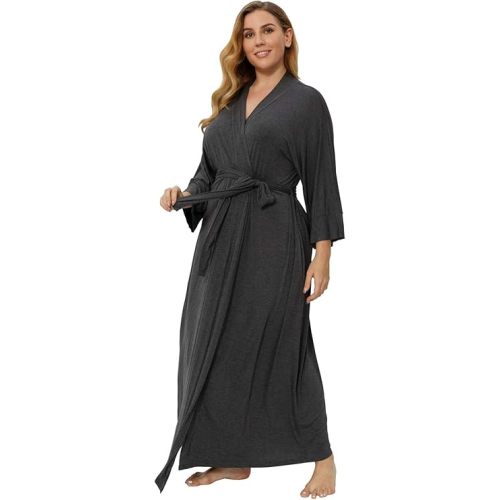Super Shopping-zone Women's Plus Size Long Robes Kimonos Plus Size Maternity Robes Delivery Robes Sleepwear