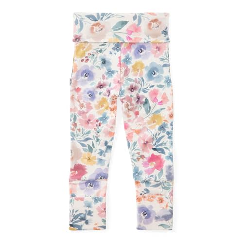Little Sleepies Leggings for Girls & Boys, Soft Viscose from Bamboo Leggings w/Fold Over Leg Cuffs, Baby Pants