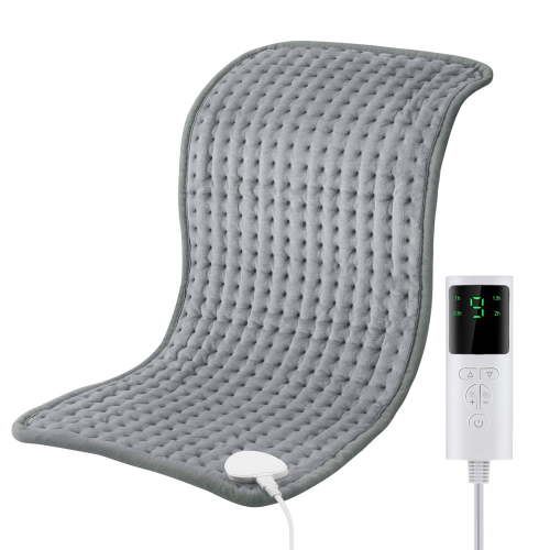 Heating Pad Electric Heating Pads for Back, Neck, Abdomen, Moist Heated Pad for Shoulder, Knee, Hot Pad for Arms and Legs, Dry&Moist Heat & Auto Shut Off,Gifts for Women Men(Gray, 12''×24')