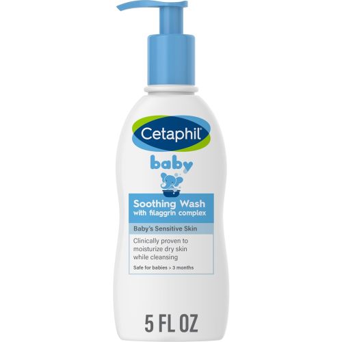 Cetaphil Baby Body Wash, Soothing Wash, Creamy & Gentle for Sensitive Dry Skin, Made with Colloidal Oatmeal and Niacinamide, Fragrance Free, Hypoallergenic, 5oz