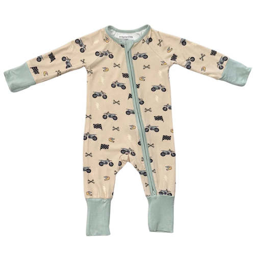 Babysprouts Dirt Bikes Long Sleeve Zip Romper – Simply Southwest, Inc
