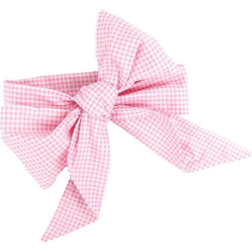 Newborn Swaddle Sash, Soft Cotton Bow Decorative Strap for Swaddles, Adorable Maternity Bow Sash, 70x5.5 Inch, Pink Plaid