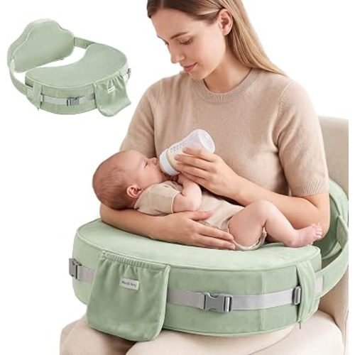 Blissful Diary Nursing Pillow for Breastfeeding - Deluxe - Sage Green