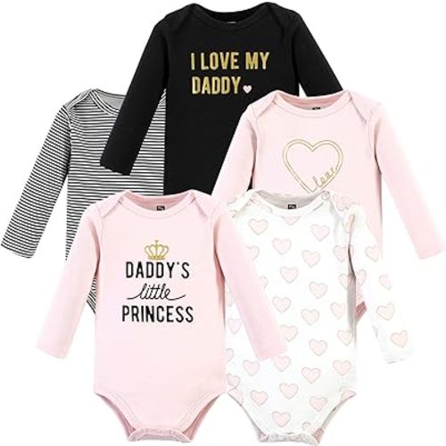 Hudson Baby Unisex Baby Cotton Long-Sleeve Bodysuits