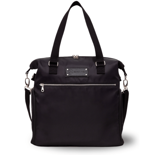 Lizzy Breast Pump Tote Black Classic and Spacious Pump Bag for Working Moms – Sarah Wells Bags