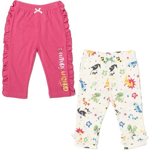 Harry Potter Slytherin Ravenclaw Gryffindor Baby Girls 2 Pack Pants Logo