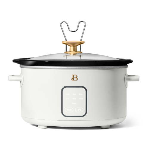 Beautiful 4Qt Slow Cooker with Touch-Activated Display, White Icing by Drew Barrymore