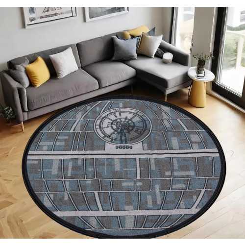 Galactic Space Station Rug, Futuristic Design, Sci-Fi Rug, Death Star Rug, Iconic Rug, Bold Home Decor, Bedroom, Living Room, Gift Idea