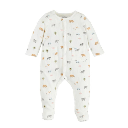 Ditsy Farm Print Baby Sleeper 0-3M | Mud Pie Baby Sleeper