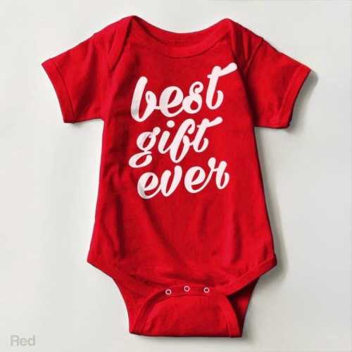 Best Gift Ever Newborn Baby Onesie®, Baby's First Christmas, Christmas Bodysuit, Christmas Pajamas, Holiday, Gender Neutral Baby Clothing