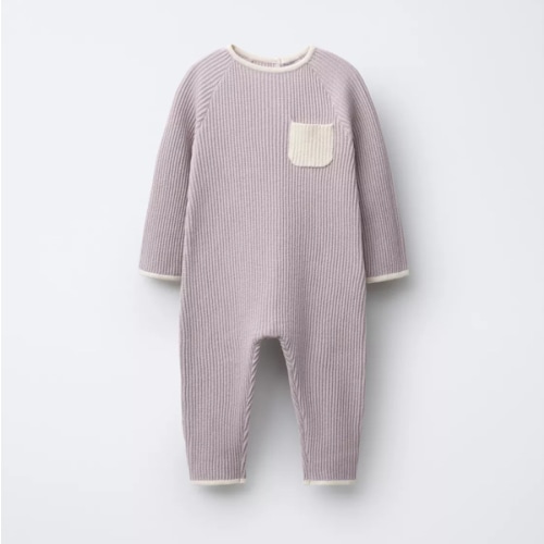 CONTRAST TRIM JUMPSUIT - Light lilac | ZARA United States