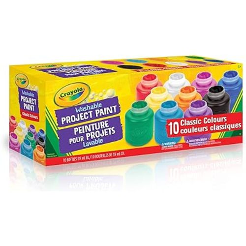 Crayola 10 59ml Paint Jars Assorted Classic Colours Arts & Crafts