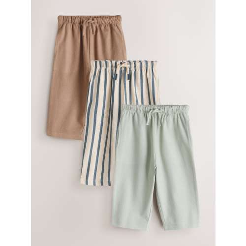 Blue Tan And Stripe Stripe Joggers 3 Pack