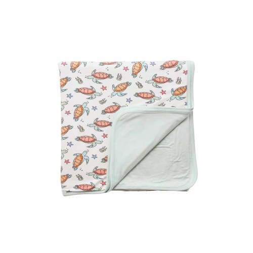Double Sided Bamboo Kids Blanket in Turtley Rad | Caden Lane