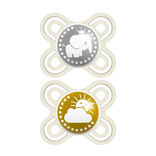 MAM Perfect Baby Pacifier, Patented Nipple, Developed with Pediatric Dentists & Orthodontists, Unisex, 0-3 (Pack of 2)