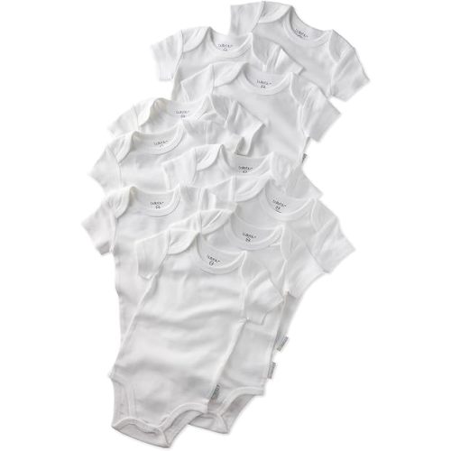 Butterblu Avery Multipack Short Sleeve Bodysuits 100% Organic Cotton | GOTS certified Organic Cotton for Baby & Toddler Girls, Boys, Easy Snap On Closure, Machine Wash, 5-Pack, 10-Pack