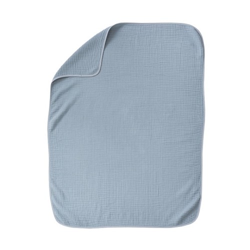 Organic Muslin Baby Blanket - Blue
