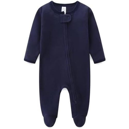 Baby Boy Girl Outfit First Christmas Footed Onesie Newborn Long Sleeve Romper Jumpsuit for Fall Winter Clothes