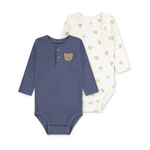 Baby Boys' Long-Sleeve Bodysuits, 2-Pack Set