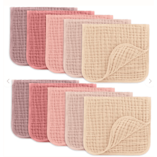 Muslin Burp Cloths in Multi Girl – Comfy Cubs