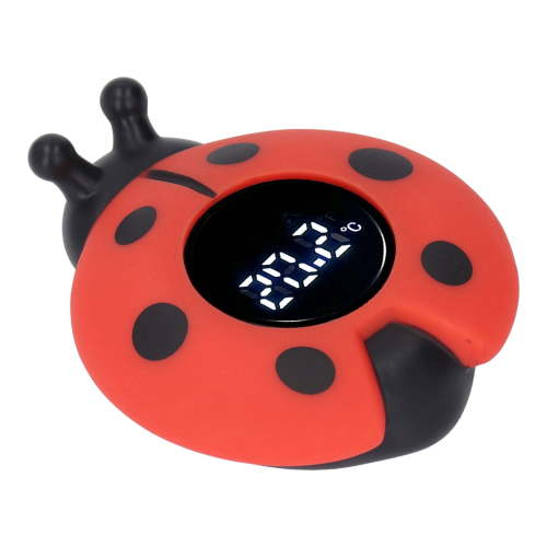 M Buder Baby Bath Temp Monitor LED Display Ladybird Alert Toy (4.7 in / 12 cm)