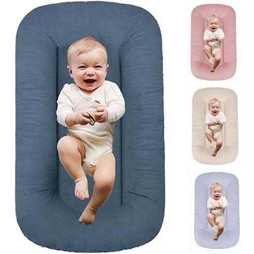 Baby Lounger 0-24 Months Bionic Design Infant Nest(Peacock Blue)