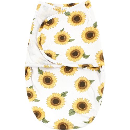 Hudson Baby Unisex Baby Plush Faux Fur Swaddle Wrap, Sunflower, 0-3 Months