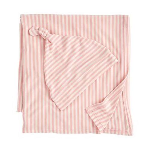 Baby Carter's 2-Piece Striped Swaddle Cap and Blanket Set