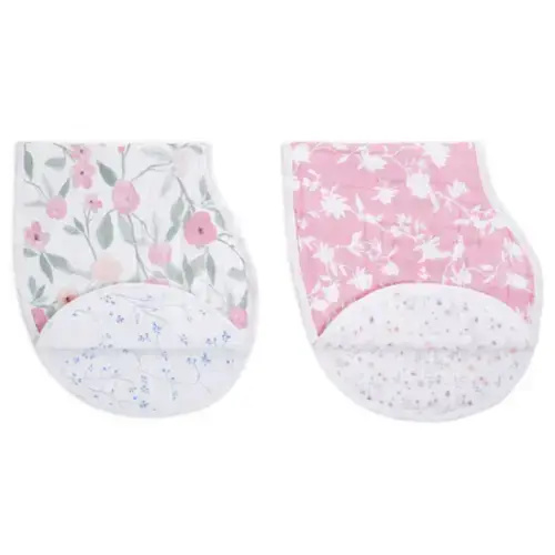 Floral Cotton Muslin Burpy Bib 2pk | aden + anais