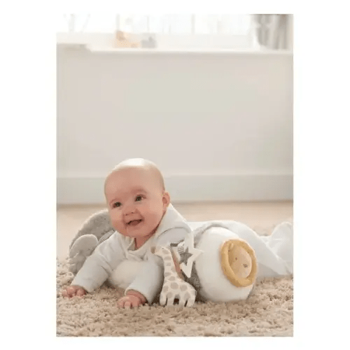 Mamas & Papas Tummy Time Roll -Welcome To The World Grey | Baby Bunting AU