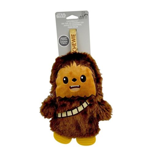 Star Wars Chewbacca Teether Feet Blanky Toy: Emotional, Sensory, Fine Motor Skills Development, Crinkles, Hanging Loop