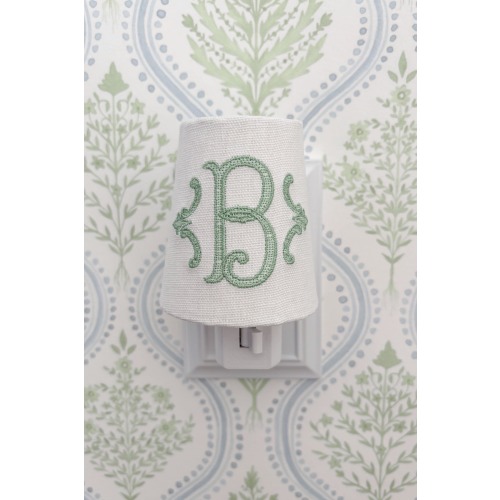 Custom Embroidered Initial Monogram Night Light: Personalized Nursery, Kitchen, and Bathroom Decor