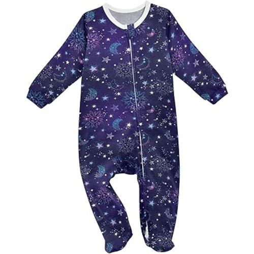 Baby One-Piece Footies Newborn Rompers Cotton Footed Pjs for Sleep Play Boys Girls 0-24M