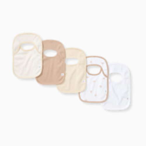 Burt's Bees Baby Organic Lap Shoulder Bibs (5 Pack) - Golden Bee