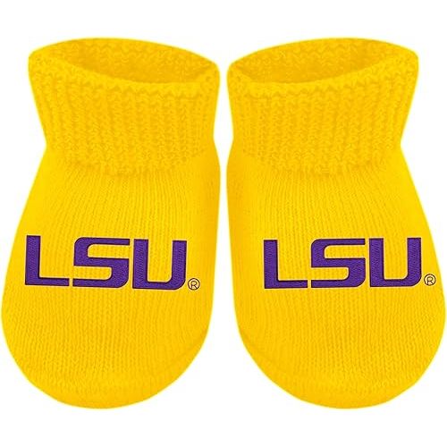 Creative Knitwear College Baby Bootie Sock - Team Logo, Multiple Colors, for Boys & Girls (Newborn - 6 Months)