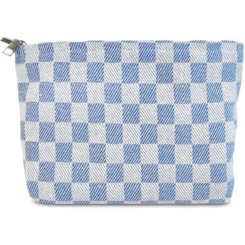 STARDW Checkered Makeup Bag Cosmetic Travel Bag, Toiletry Bag for Women