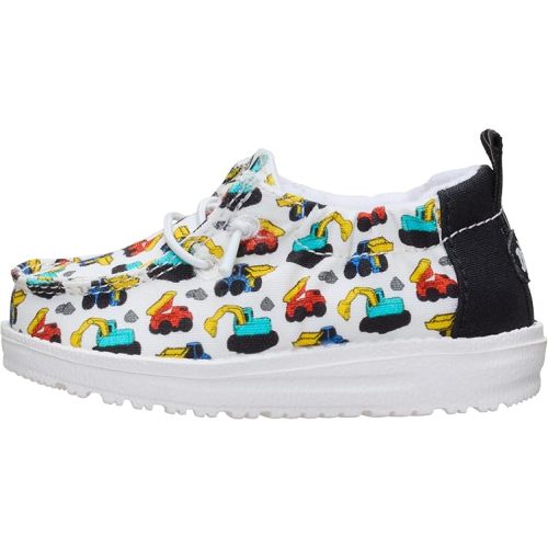 HEYDUDE Infant LILDUDE Novelty Slip On Shoe, Ivory/Multi Size 4 | Lightweight Infant Shoe with Elastic Laces, Stretch Collar & Heel Grip