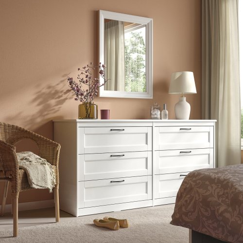 SONGESAND 6-drawer dresser - white 63 3/8x32 1/4 "