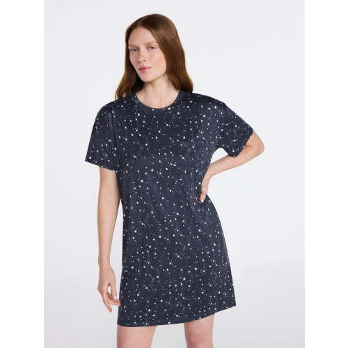 Joyspun Women’s Dreamy Soft Collection Short Sleeve Sleep Shirt, Sizes S/M to 2X/3X
