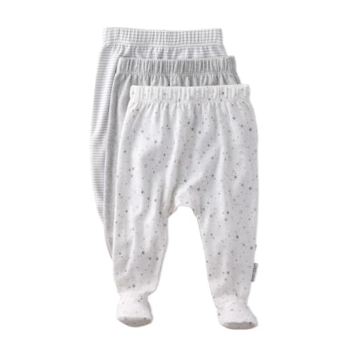 Baby Fallon 3-Pack Footed Pants 100% Organic Cotton Bottoms for Baby Boys & Girls